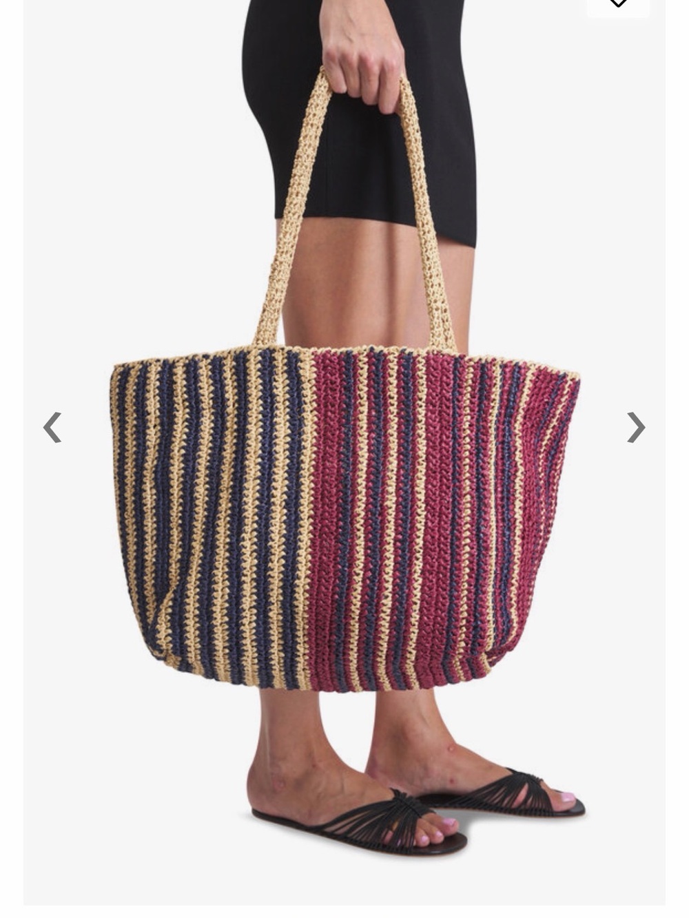 Maria la Rosa Kaya burgundy Raffia Tote Bag ) Mitchell